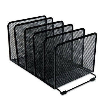 Universal® Deluxe Mesh Stacking Sorter, 5 Sections, Letter To Legal Size Files, 14.63" X 8.13" X 7.5", Black freeshipping - TVN Wholesale